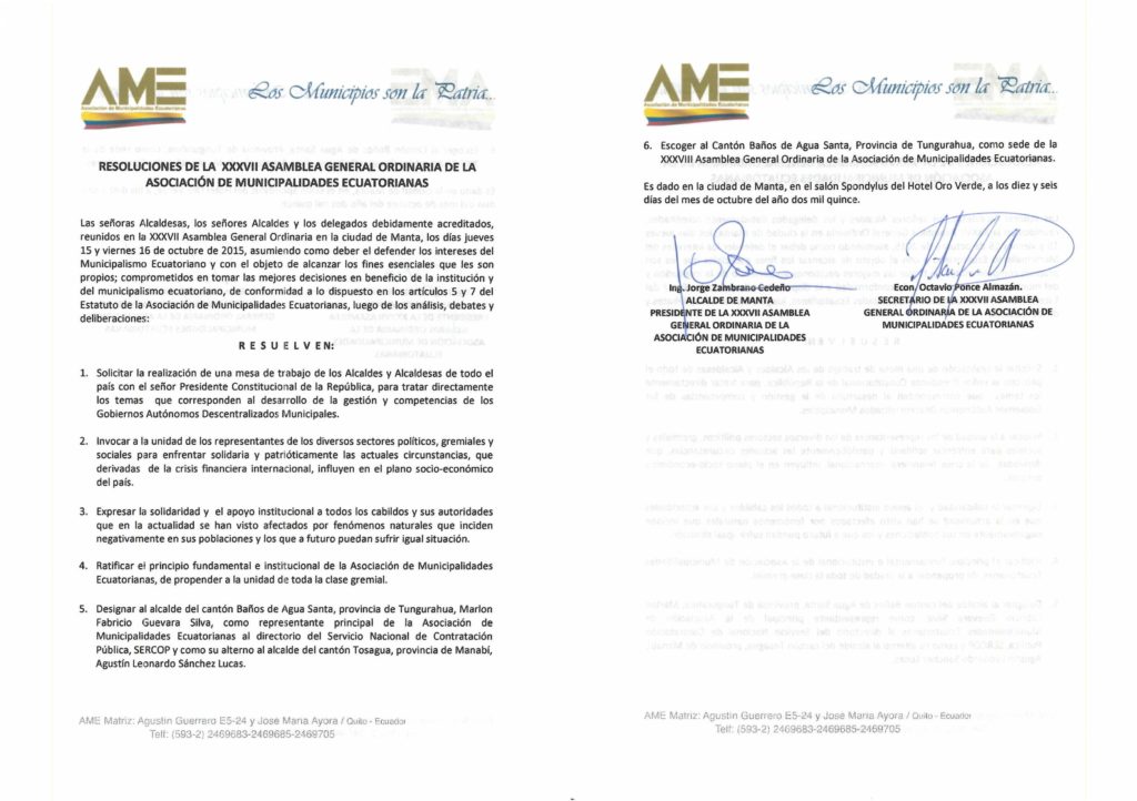 resolucion asamblea Manta